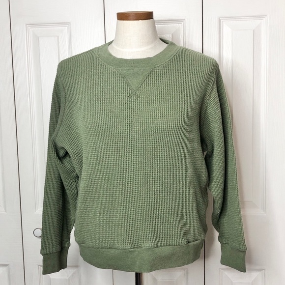 J. Crew Tops - J. Crew Waffle knit Sweatshirt